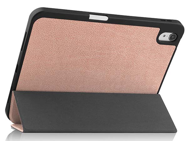 Synthetic Leather Flip Case with Stand for iPad 11th Gen (A16) - Rose Gold
