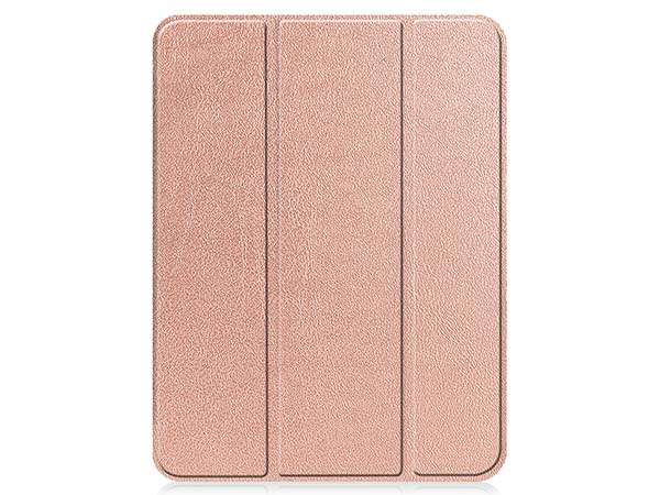 Synthetic Leather Flip Case with Stand for iPad 11th Gen (A16) - Rose Gold