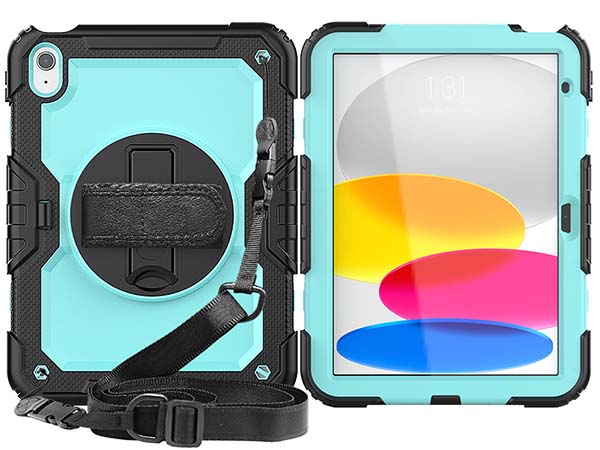 Rugged Impact Case with Strap for iPad 11th Gen (A16) - Sky Blue Impact Case