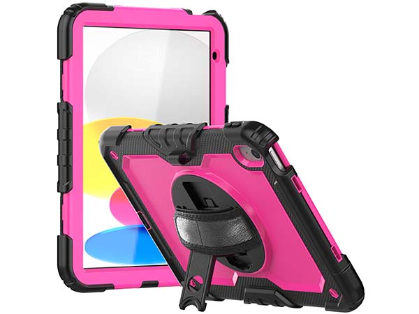 Rugged Impact Case with Strap for iPad 11th Gen (A16) - Pink