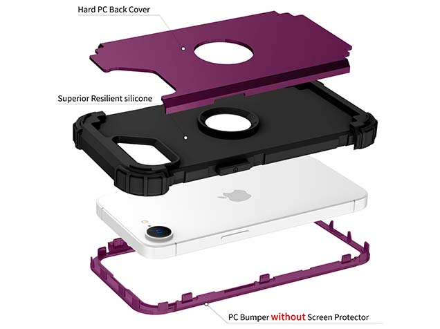 Defender Case for iPhone 16e - Plum