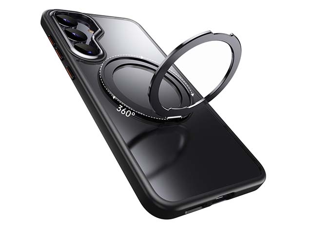 Magnetic Ring Stand Case for Samsung S25 - Clear