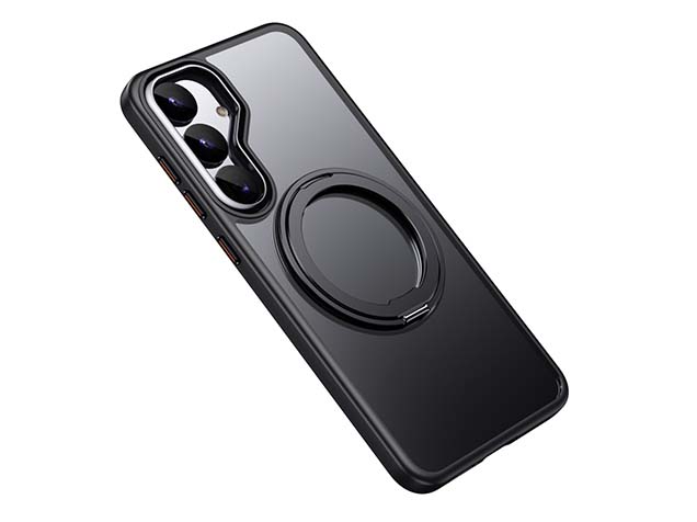 Magnetic Ring Stand Case for Samsung S25 - Black