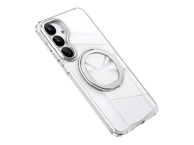 Magnetic Ring Stand Case for Samsung S25+ - Clear