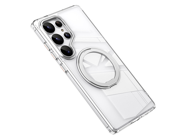 Magnetic Ring Stand Case for Samsung S25 Ultra - Clear