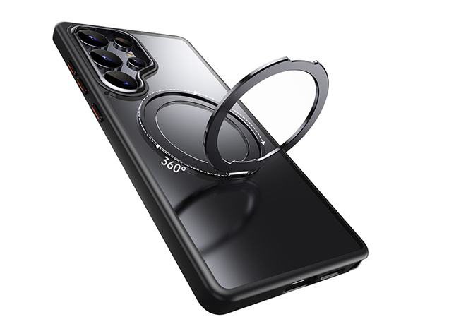Magnetic Ring Stand Case for Samsung S25 Ultra - Clear