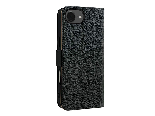Premium Leather Wallet Case for Apple iPhone 16e - Black Leather Wallet Case