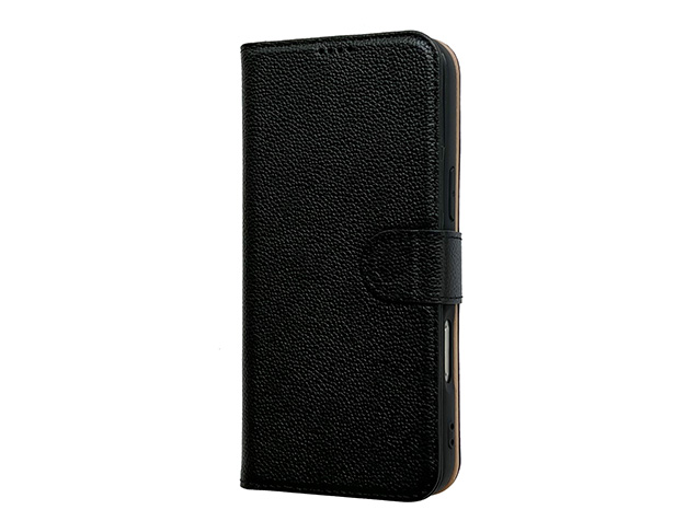 Premium Leather Wallet Case for Apple iPhone 16e - Black