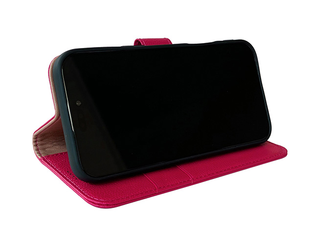 Premium Leather Wallet Case for Apple iPhone 16e - French Rose
