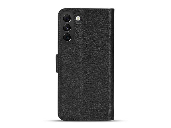 Premium Leather Wallet Case for Samsung Galaxy S25+ - Black Leather Wallet Case