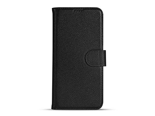 Premium Leather Wallet Case for Samsung Galaxy S25+ - Black