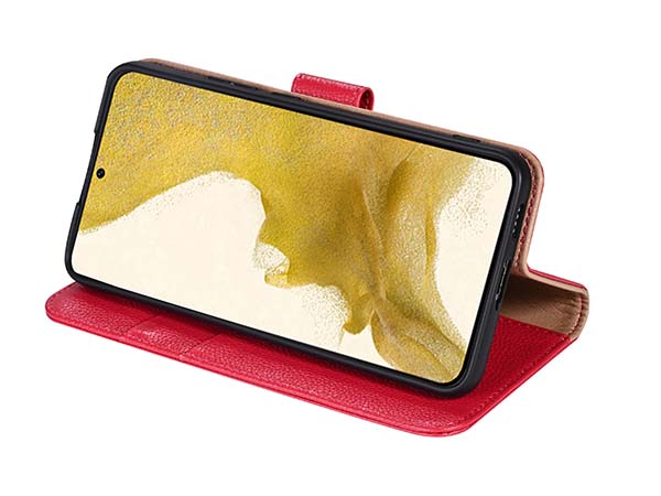 Premium Leather Wallet Case for Samsung Galaxy S25+ - French Rose