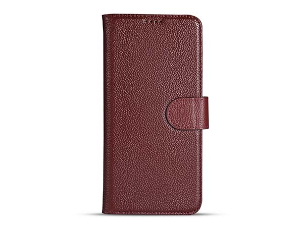 Premium Leather Wallet Case for Samsung Galaxy S25+ - Rosewood