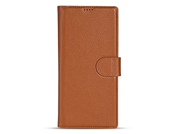 Premium Leather Wallet Case for Samsung Galaxy S25 Ultra - Caramel