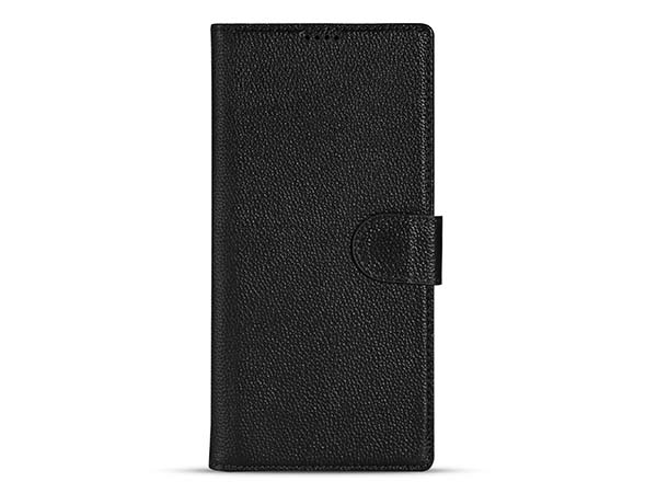 Premium Leather Wallet Case for Samsung Galaxy S25 Ultra - Black