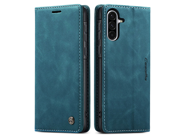 CaseMe Slim Synthetic Leather Wallet Case with Stand for Samsung Galaxy A56 - Teal