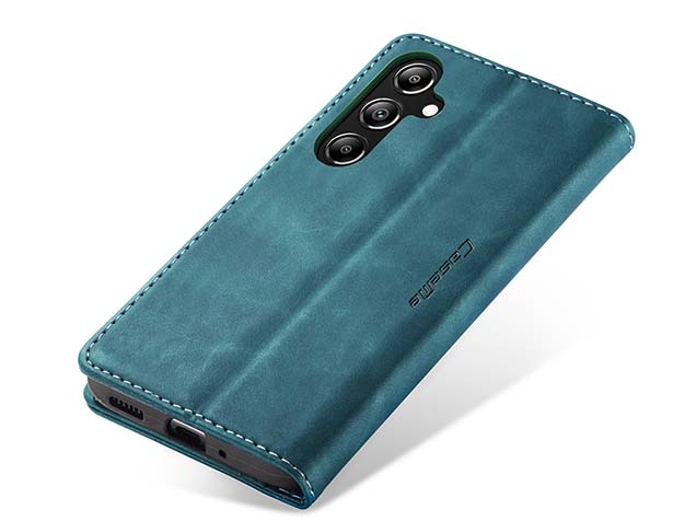 CaseMe Slim Synthetic Leather Wallet Case with Stand for Samsung Galaxy A26 - Teal