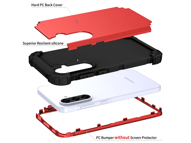 Defender Case for the Samsung Galaxy A56 - Red