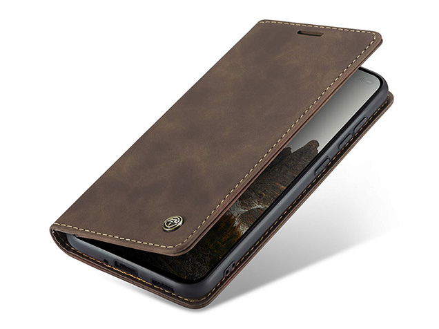 CaseMe Slim Synthetic Leather Wallet Case with Stand for OPPO Reno13 Pro - Chocolate Leather Wallet Case
