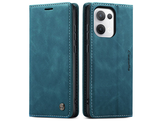 CaseMe Slim Synthetic Leather Wallet Case with Stand for OPPO Reno13 Pro - Teal
