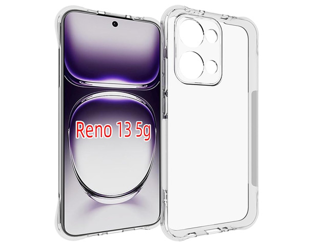 Gel Case with Bumper Edges for OPPO Reno13 - Clear Soft Cover