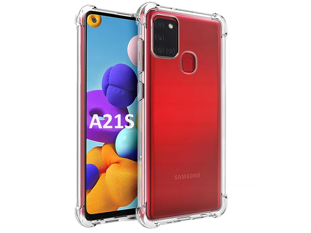 Gel Case with Bumper Edges for Samsung Galaxy A21s - Clear Soft Cover