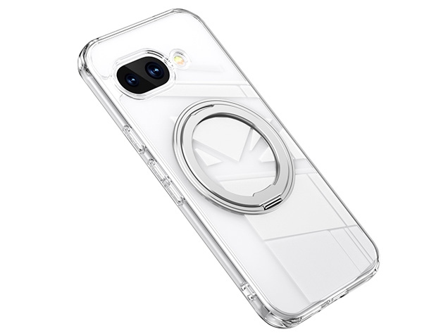 Magnetic Ring Stand Case for Google Pixel 9a - Clear