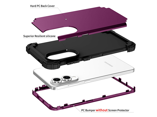 Defender Case for the Samsung Galaxy S25 Edge - Plum