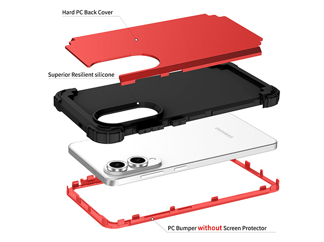 Defender Case for the Samsung Galaxy S25 Edge - Red