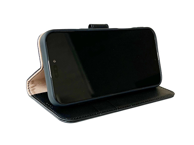 Premium Leather Wallet Case for Samsung Galaxy S25 Edge - Black