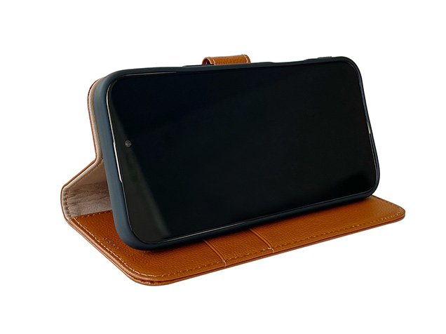 Premium Leather Wallet Case for Samsung Galaxy S25 Edge - Caramel