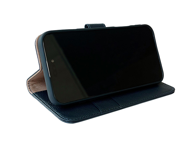 Premium Leather Wallet Case for Samsung Galaxy S25 Edge - Navy