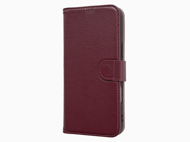 Premium Leather Wallet Case for Samsung Galaxy S25 Edge - Rosewood