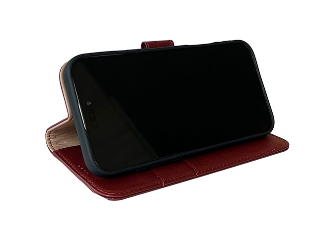 Premium Leather Wallet Case for Samsung Galaxy S25 Edge - Rosewood