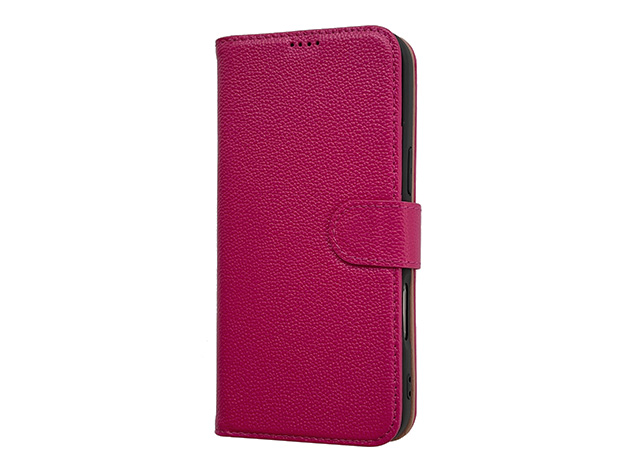 Premium Leather Wallet Case for Samsung Galaxy S25 Edge - French Rose