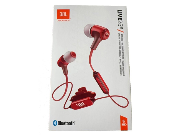 JBL Live25BT In-Ear Wireless Headphones - Red