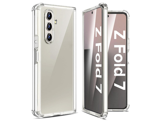 Clear Case with Bumper Edges for Samsung Galaxy Z Fold7 - Hard Case