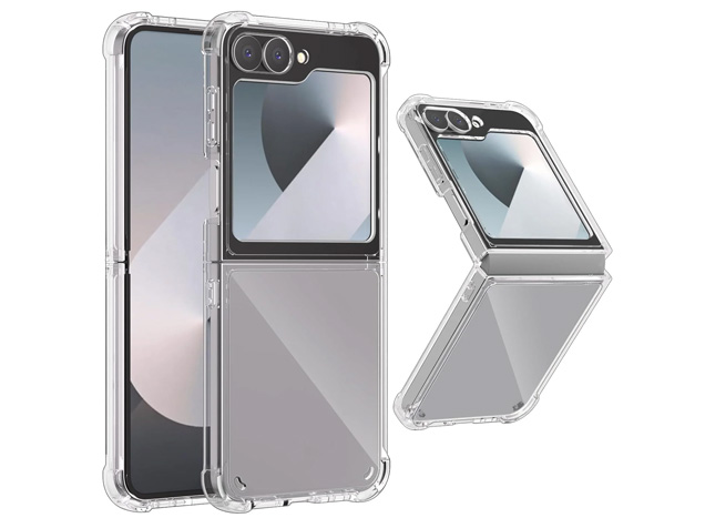 Clear Case with Bumper Edges for Samsung Galaxy Z Flip7 FE - Hard Case