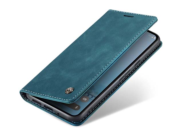 CaseMe Slim Synthetic Leather Wallet Case with Stand for Google Pixel 10 Pro XL - Teal Leather Wallet Case
