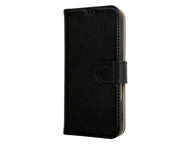 Premium Leather Wallet Case for Apple iPhone 17 - Black