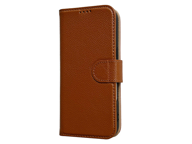 Premium Leather Wallet Case for Apple iPhone 17 - Caramel