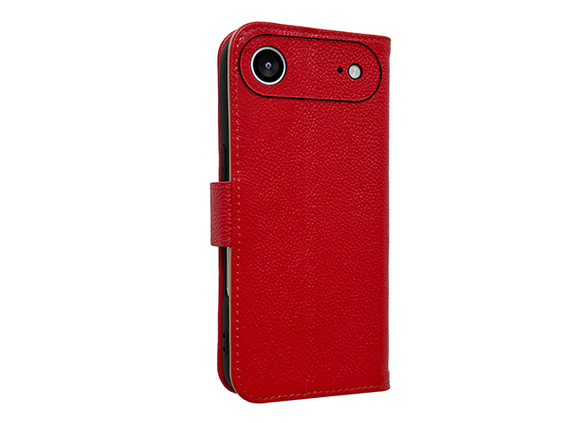 Premium Leather Wallet Case for Apple iPhone Air - Red