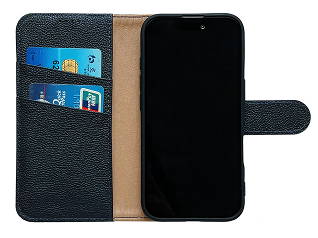 Premium Leather Wallet Case for Apple iPhone 17 Pro - Midnight Blue