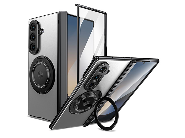 Magnetic Ring / Stand Case for the Samsung Galaxy Z Fold7 - Silver