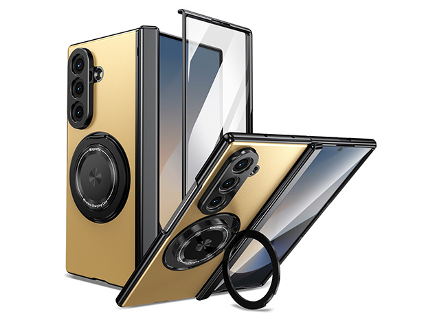 Magnetic Ring / Stand Case for the Samsung Galaxy Z Fold7 - Gold