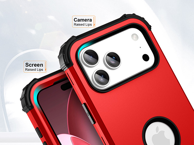 Defender Case for iPhone 17 Pro Max - Red
