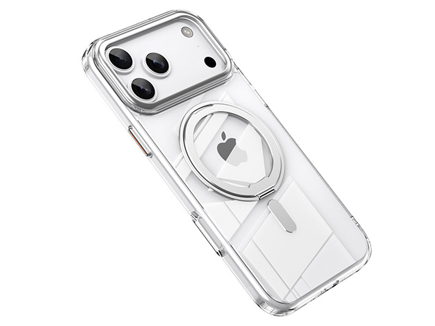 Magnetic Ring Stand Case for iPhone 17 Pro - Silver