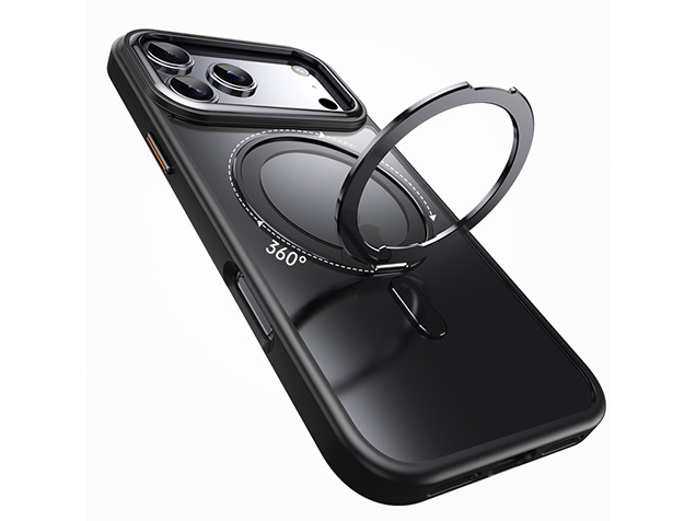 Magnetic Ring Stand Case for iPhone 17 Pro - Black