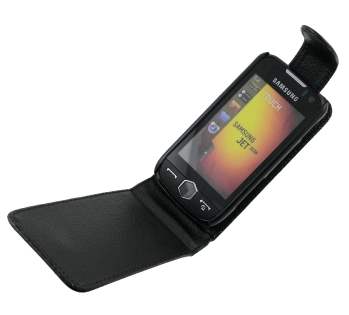 Samsung Jet S8000 Synthetic Leather Flip Case