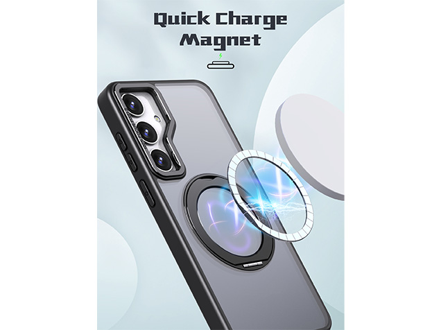 Magnetic Ring / Stand Case for Samsung S25 FE - Black